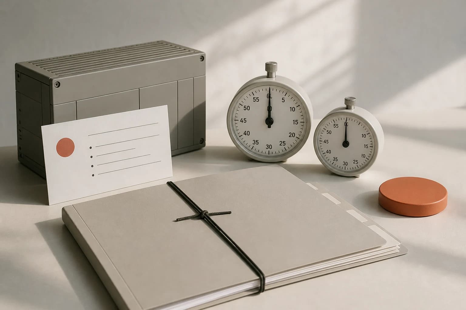 Conceptual editorial composition about cra: two weeks to reporting — run a rehearsal that starts from a real signal