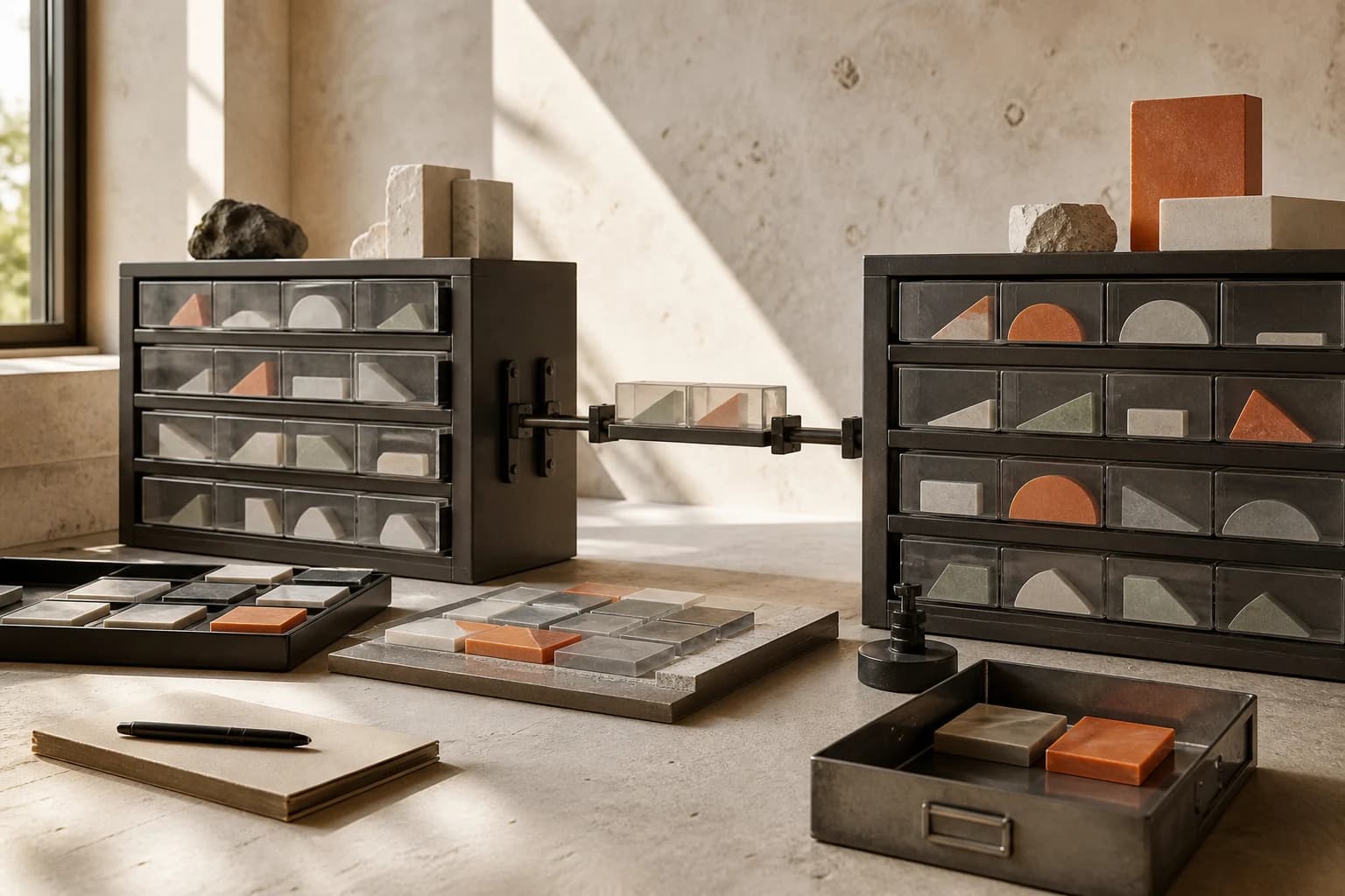 Two vector archives are compared through a calibration bridge