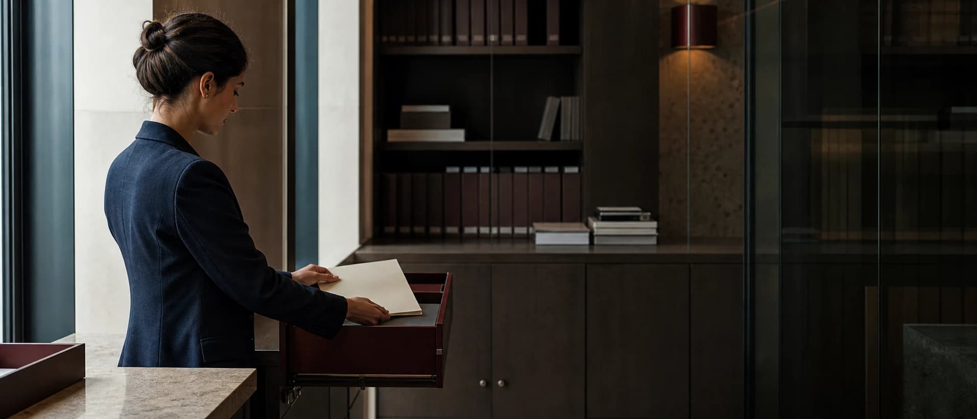 Professional places a reviewed dossier into a controlled legal-matter flow.