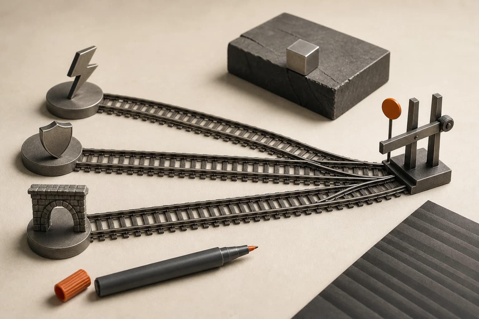 Conceptual editorial composition about mainline, stable, or lts: choose the kernel by the operating contract