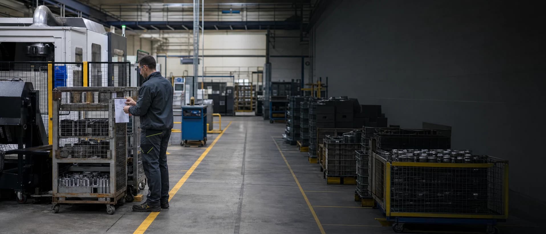 Shift supervisor attaches an inspection record to a factory batch.